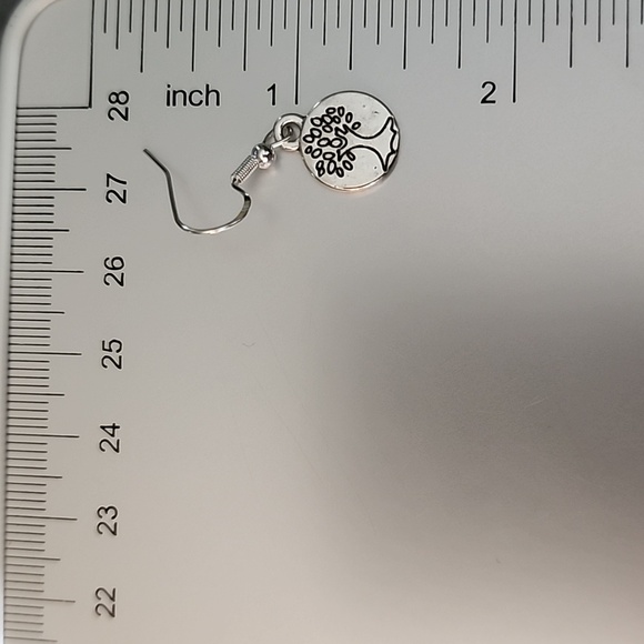 Tree of Life Earrings 925 Sterling post - Picture 2 of 2